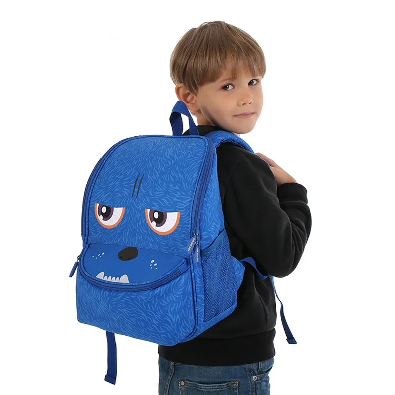 

New Cute 3D Blue Dog Kids School Bags Children Backpacks Kids Bag for Kindergarten sac enfant