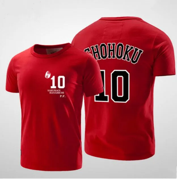 Dunk Shohoku средней школы № 10 ханамичи сакураги Косплэй футболка одежда для