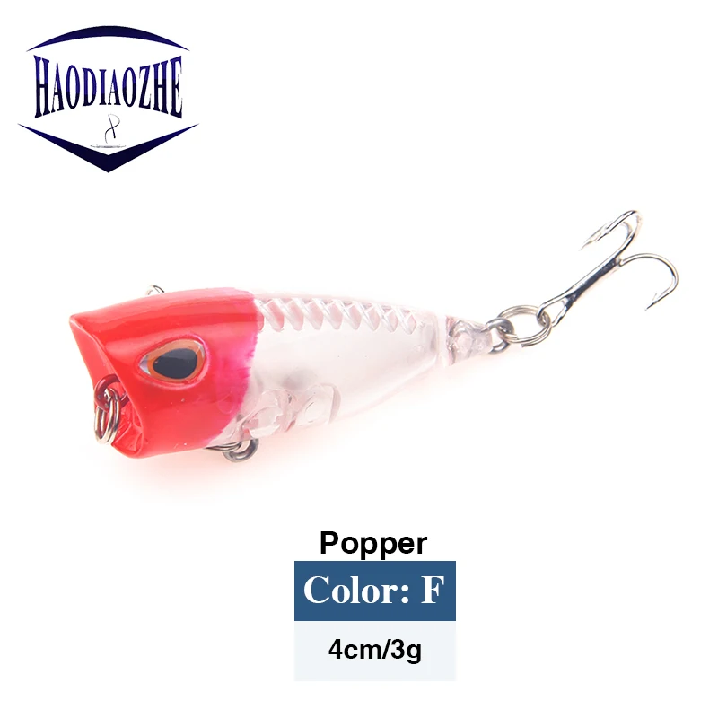 Рыболовная приманка Поппер 4 см 3g Isca искусственная рыболовная воблеры с крючками