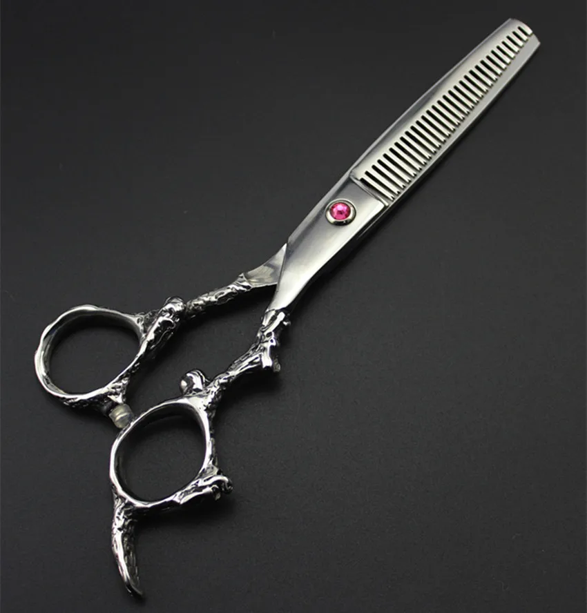 thinning scissor Профессиональные 6 дюймов Япония 440c Дракон стричь ножницы для волос резка ножницы салон филировочные sissors Парикмахерская makas Парикмахерские ножницы - Цвет: thinning scissor