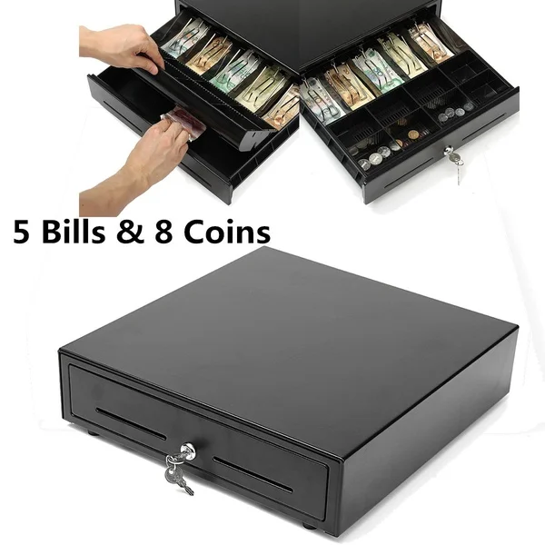 Электронный кассовый ящик кассовый аппарат POS лоток 5 купюр 8 монет тяжелое хранение кассовый лоток коробка классификация магазин денежный ящик