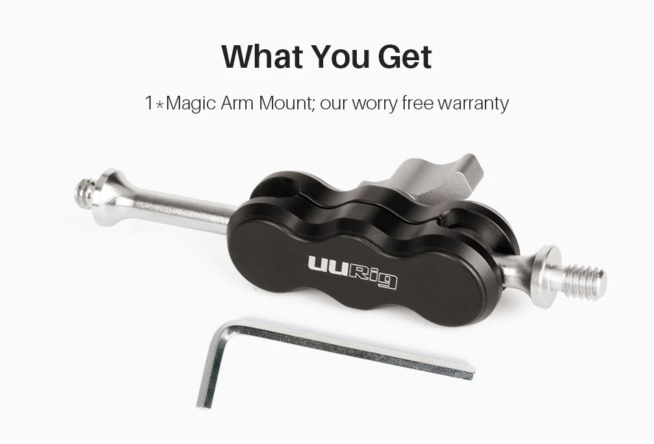 UURig R002 штатив Magic Arm с двойной шаровой головкой шарнирное 1/" винт универсальная камера видео монитор крепление адаптер
