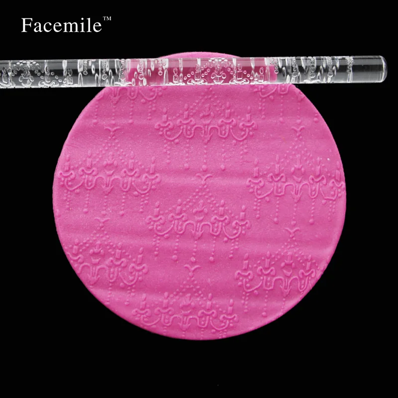 Дизайнерская скалка для украшения торта из мастики акриловая Скалка прозрачная