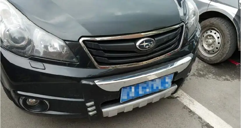Высокое качество ABS хром для автомобиля передние+ задние защитные бамперы защита противоскользящая пластина подходит для Subaru Outback 2009 2010 2011 2012
