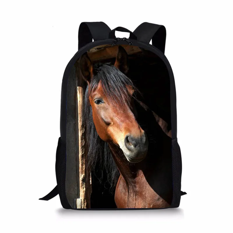 Z3248C FORUDESIGNS Kids Horse Schoolbags Prints Animal Mochila Book Bag Teenager Boys Girls School Bags Orthopedic Children Bag Pack - Цвет: Z3248C