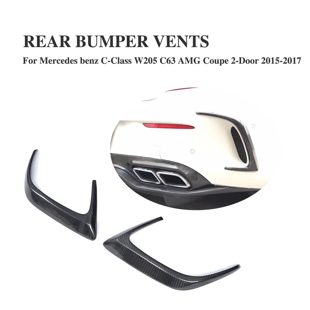 2 шт./компл. карбоновые задние плавники разветвители литьевые для Mercedes Benz C Class C205