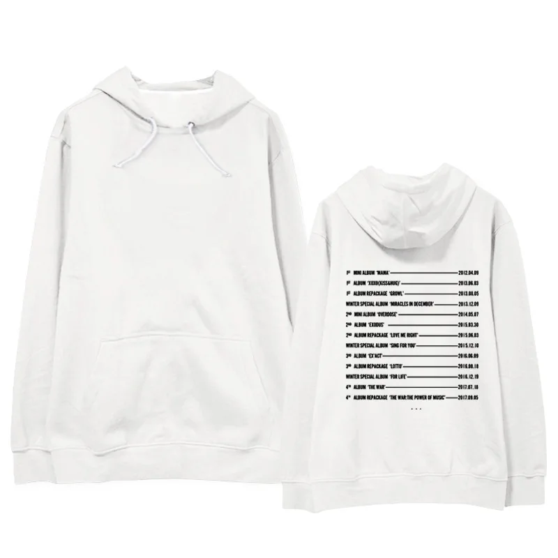 Новый Kpop экзо Elyxion же альбом хлопковый костюм с длинным рукавом Sweatershirt название