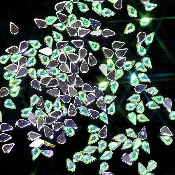 1 упаковка 200 шт 3D Стразы для дизайна ногтей AB цветные акриловые камни для ногтей 1,5 мм* 3 мм мини крошечные камни дизайн капли дождя для украшения своими руками - Цвет: 03 Light Green AB
