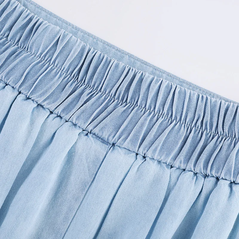 Небесно-голубая шифоновая юбка Вадим Тюлевая женская boho fem me большой размер