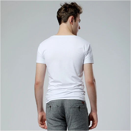 2020 хит! Новые мужские летние футболки повседневные облегающие стильные с v