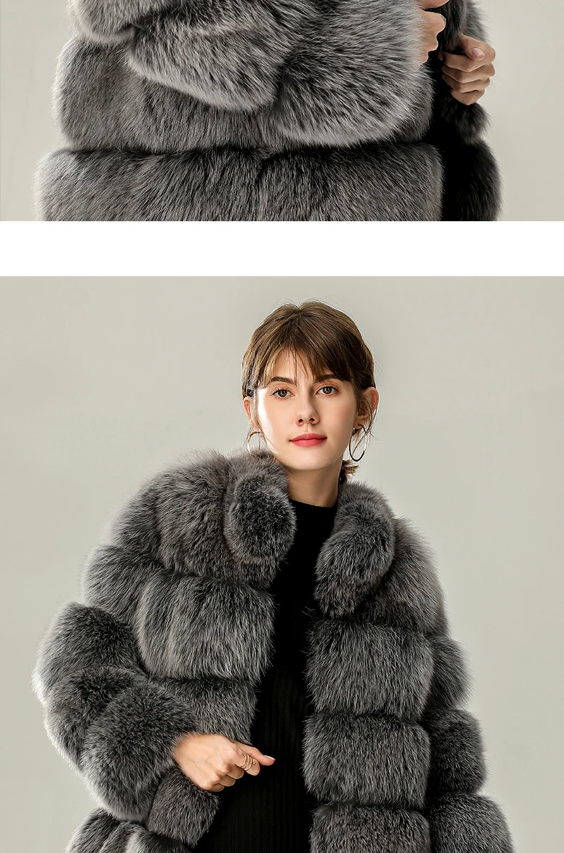 UPPIN шуба меховые пальто классический Silver Fox искусственного меха Пальто Длинные зимние плотные теплые Для женщин куртка элегантный стенд воротник с длинными рукавами Повседневная куртка пальто дубленка женская