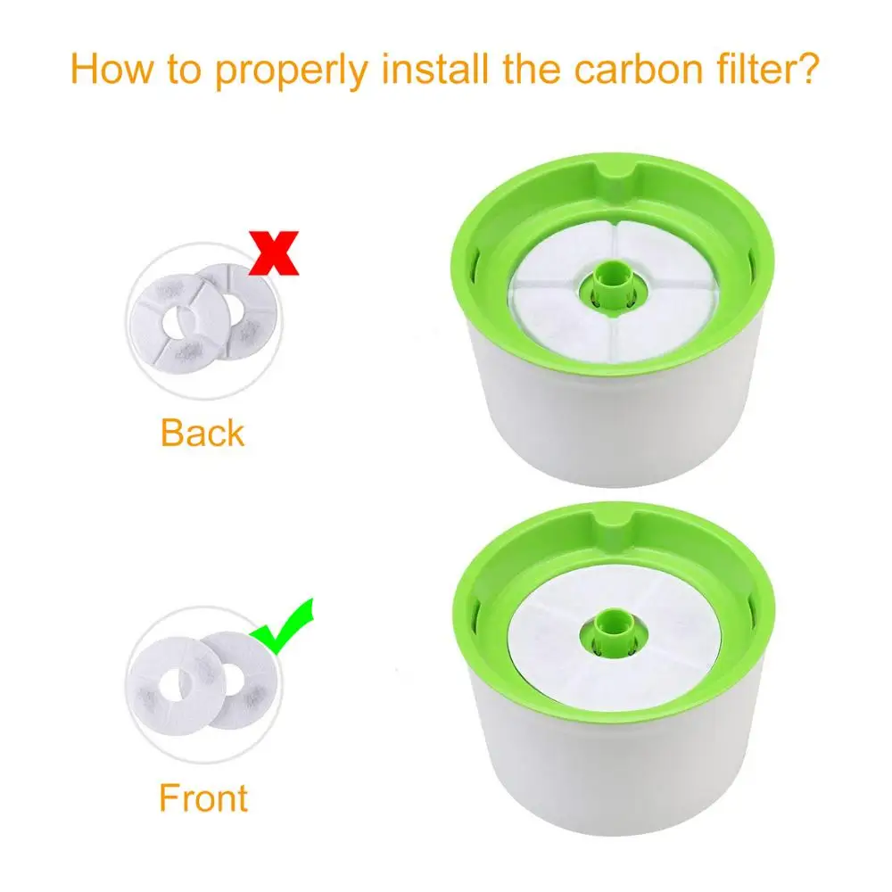 4 шт. сменные угольные фильтры для фонтана|Принадлежности кормления и поения