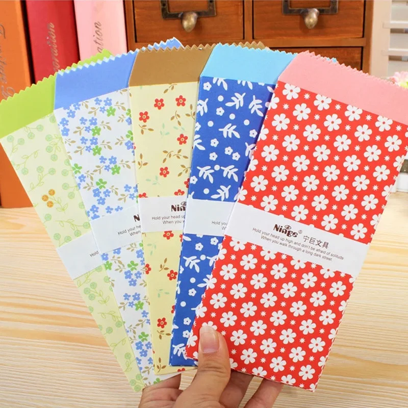 5 шт. бумажный конверт с цветами для школы и офиса|envelope kawaii|office envelopestationery paper |