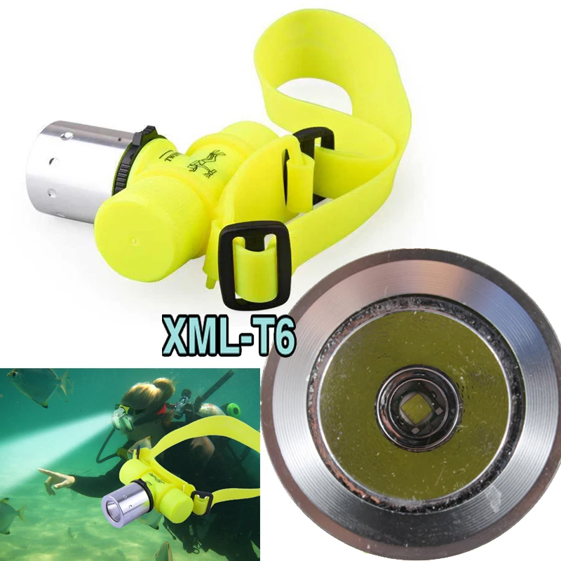 Водонепроницаемый налобный фонарь Cree XM L T6 светодиодный AAA/18650 для дайвинга 2000 лм 3