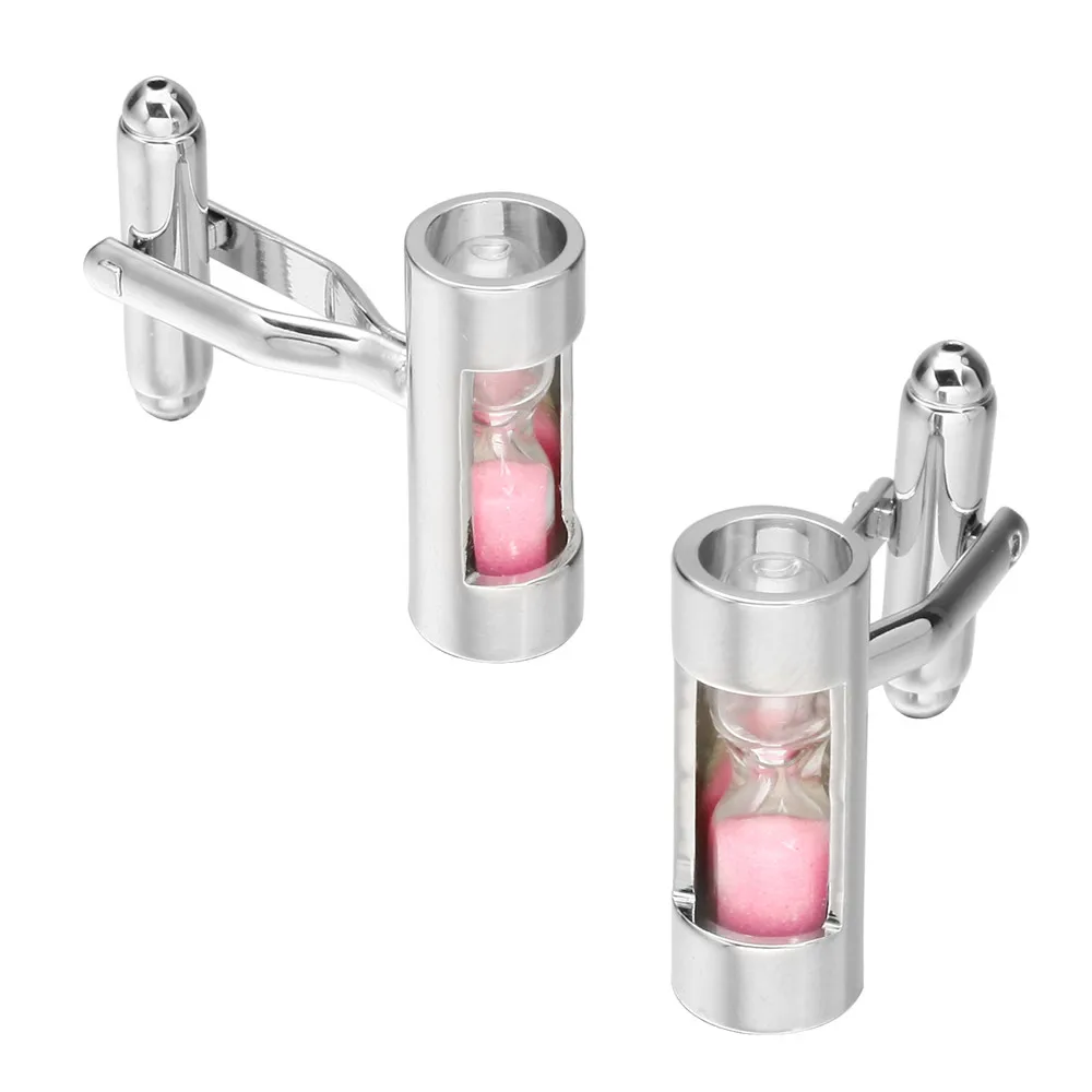 Box Cufflinks Set Romantic Hourglass Design Pink Sand CufflinksHigh Quality Wedding Free Tag &amp Wipe Cloth | Украшения и