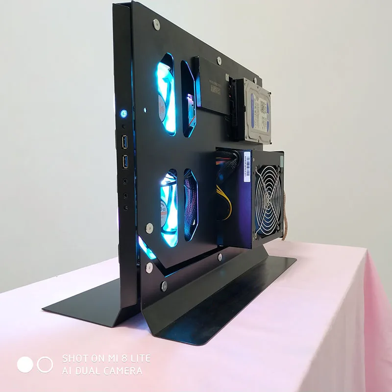 43*22*37 см DIY PC шасси в корпусе Персонализированная настольная вертикальная подставка водяного охлаждения ATX/Matx игровой хост-бокс gabinete computador - Цвет: blackN2 USB3.0  2