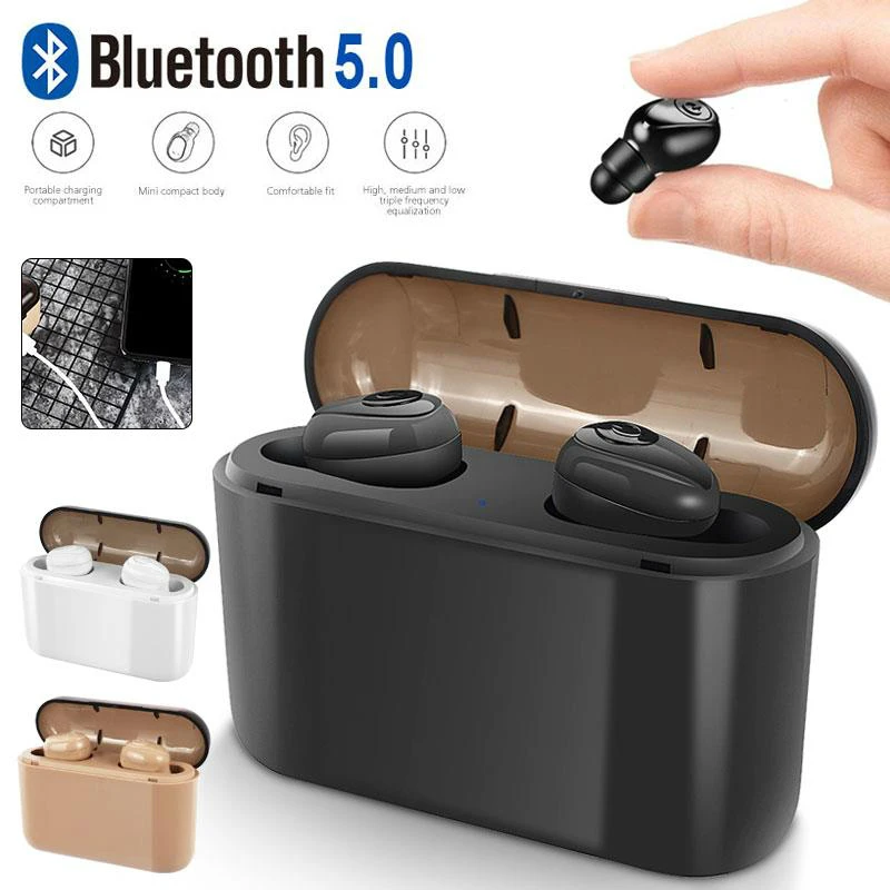 

High Quality X8S Bluetooth 5.0 Earbuds TWS Wireless Earphones with 2200 mAh Charger Box Mic Bass Stereo Bluetooth Earphones