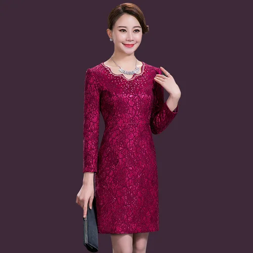 Осеннее свадебное платье для женщин среднего возраста Новинка весенние платья с