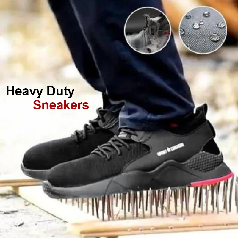 New 1 Pair Heavy Duty Sneaker Safety Work Shoes Breathable Anti-slip Puncture Proof for Men WML99 | Обувь