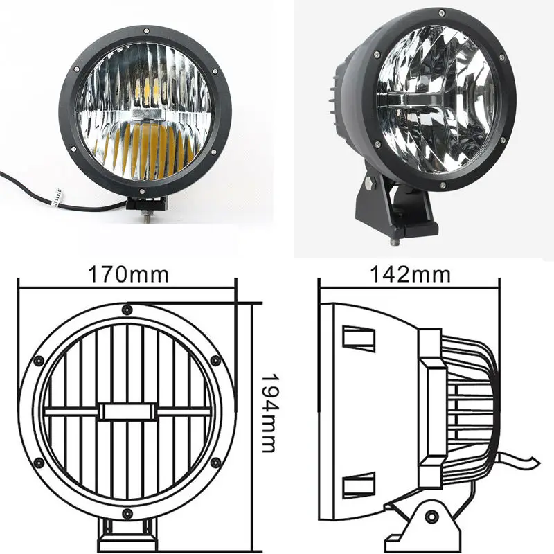 Светодиодная противотуманная фара дальнего света рабочий светильник 50 Вт 7