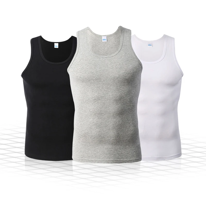 Мужская безрукавка 3 шт. хлопковые рубашки мужские повседневные топы футболки