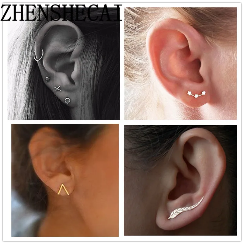 Женские серьги пусеты e071zu Винтажные в виде листиков|fashion stud earrings|stud earringsstud earrings for