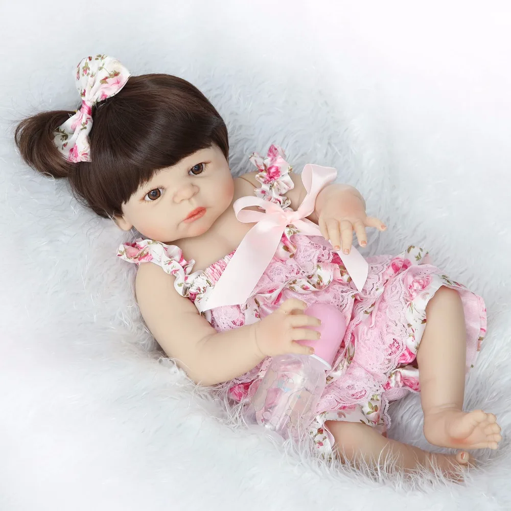 

23 ''/57 см Bebe Alive Bonecas, ручная работа, Реалистичная кукла для новорожденных девочек, полное тело, винил, силикон, с соской, Детские Подарочные игр...
