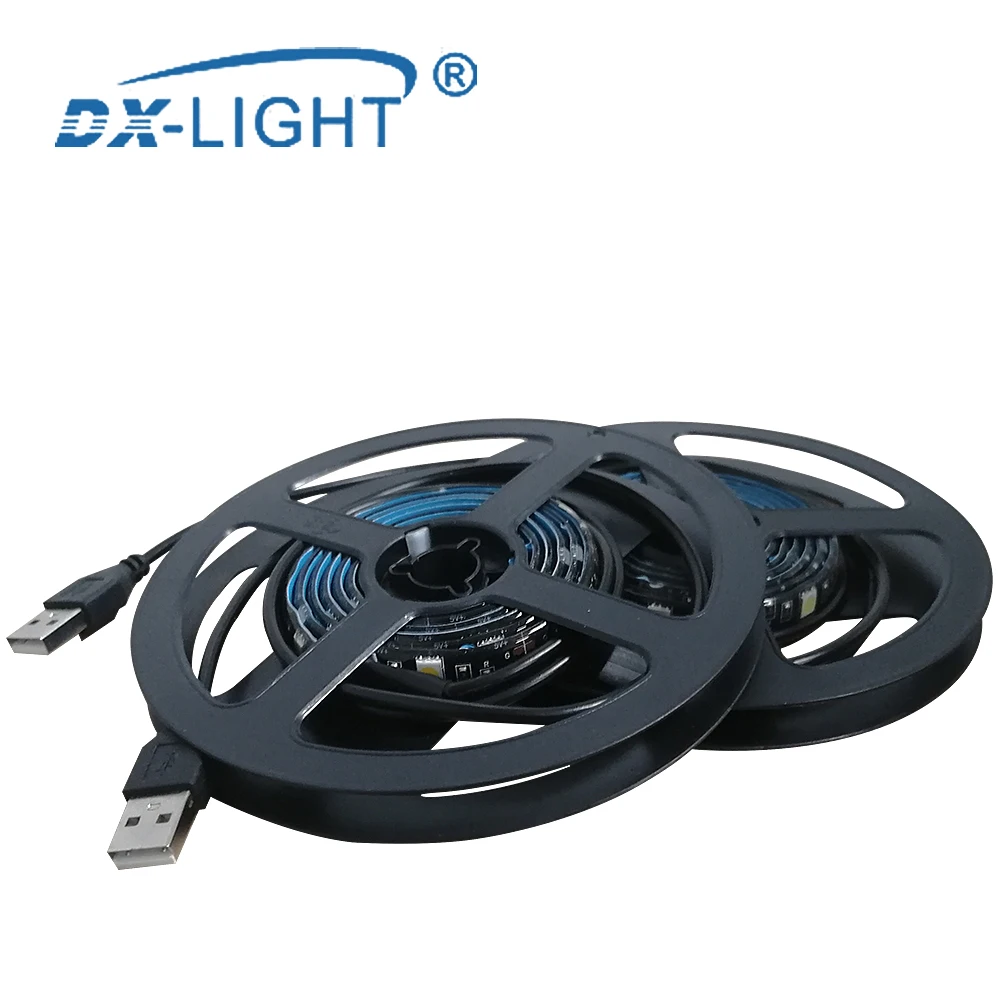 USB СВЕТОДИОДНЫЙ светильник лента DC5V SMD5050 RGB праздничное украшение USB СВЕТОДИОДНЫЙ светильник струнная лента ТВ компьютерная тыловая подсветка 1 м 2 м 3 м