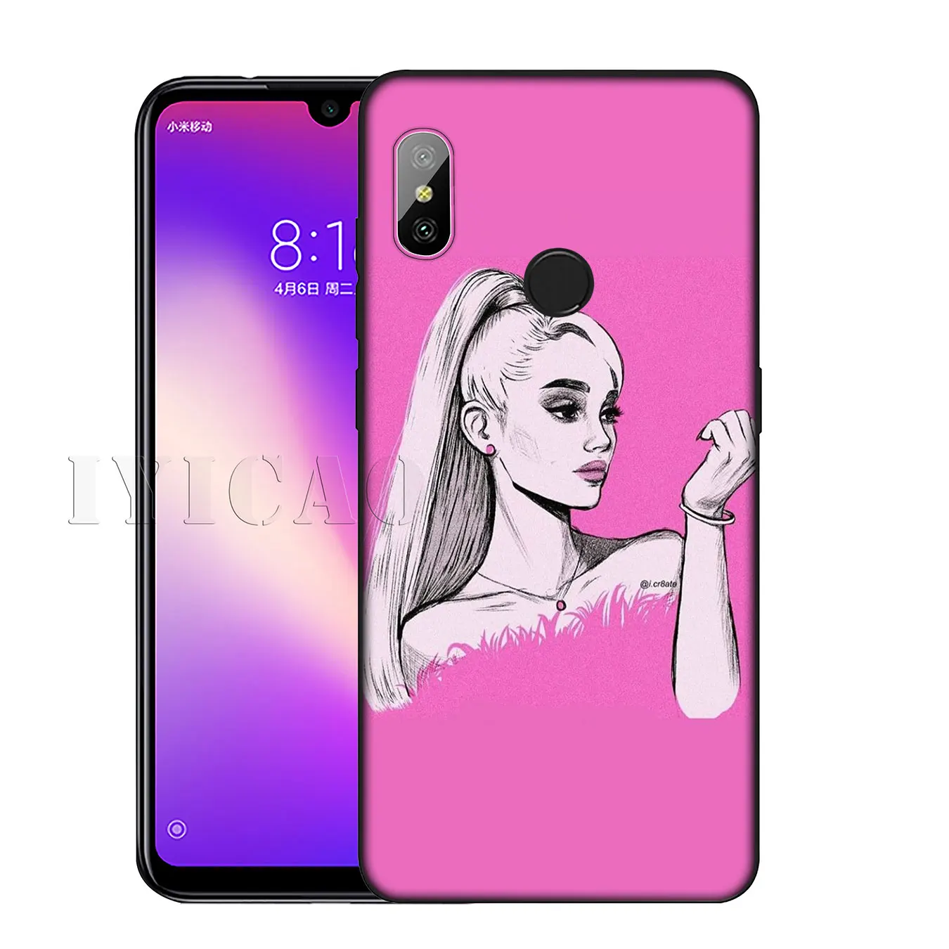 IYICAO Sexy hot Ariana Grande Ultrathin Novelty Fundas Soft Case for Xiaomi Redmi K30 K20 8A 7A 6A 5A S2 GO Note 8 8T 7 5 6 Pro |