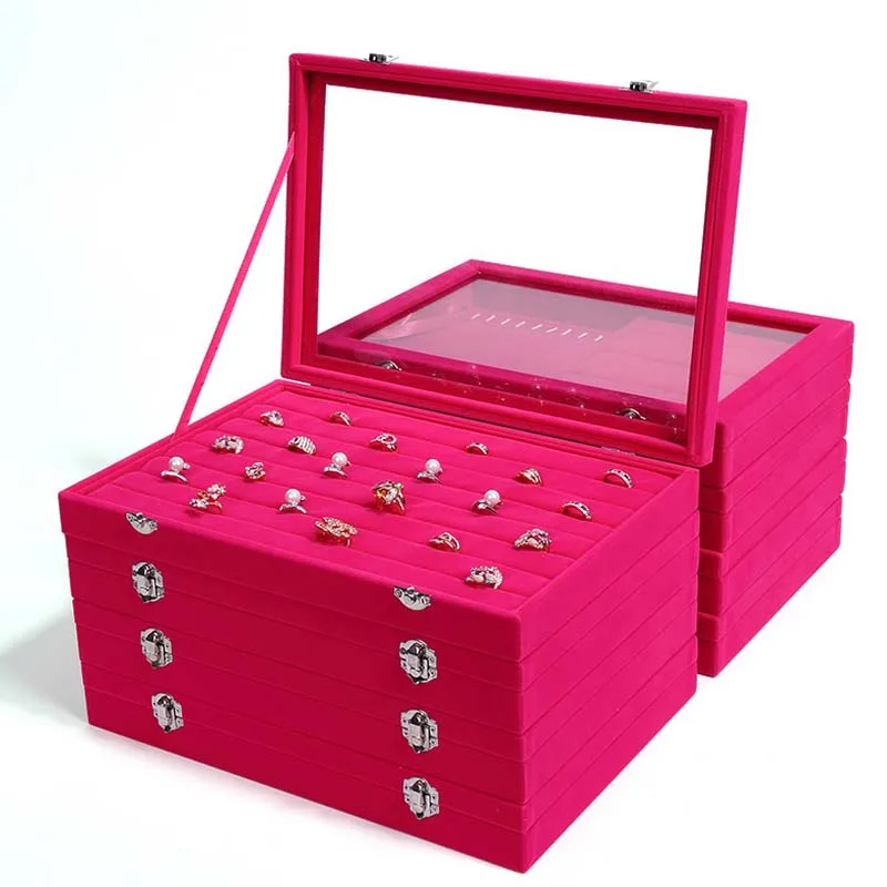 Оптовая продажа шкатулка с деревянным узором для ювелирных изделий украшений