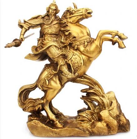 SCY 326 + медная статуя лошади Wu Guan Yu орнаменты Богатство счастливый будда Гуань эрье
