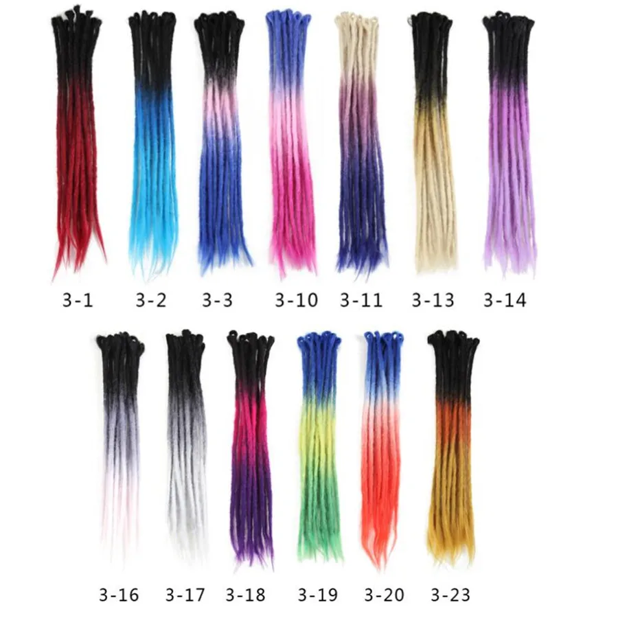 Pervado Hair Hand Made 55 см жесткие ямайские дреды синтетические кроше с Омбре плетение