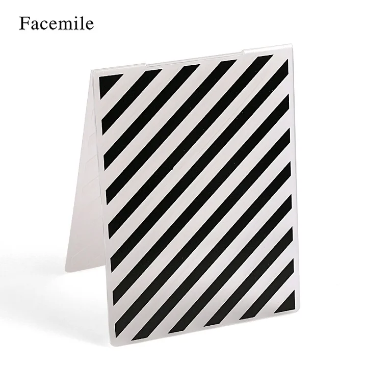 stripe Facemile 1 шт пластиковая папка шаблонов для тиснения для скрапбукинга фотоальбом бумажная карта ремесло открытка изготовление свадебного украшения - Цвет: stripe