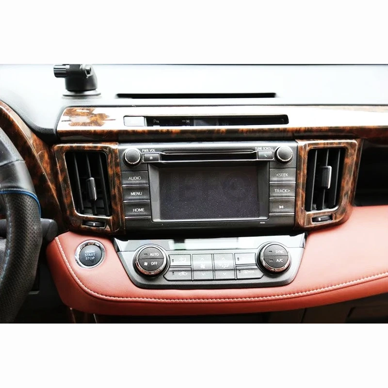 Для Toyota RAV4 RAV 4 2013- специальная коричневая краска переднее рулевое колесо вентиляционное отверстие переключатель окна Внутренняя дверь интерьер 17 шт