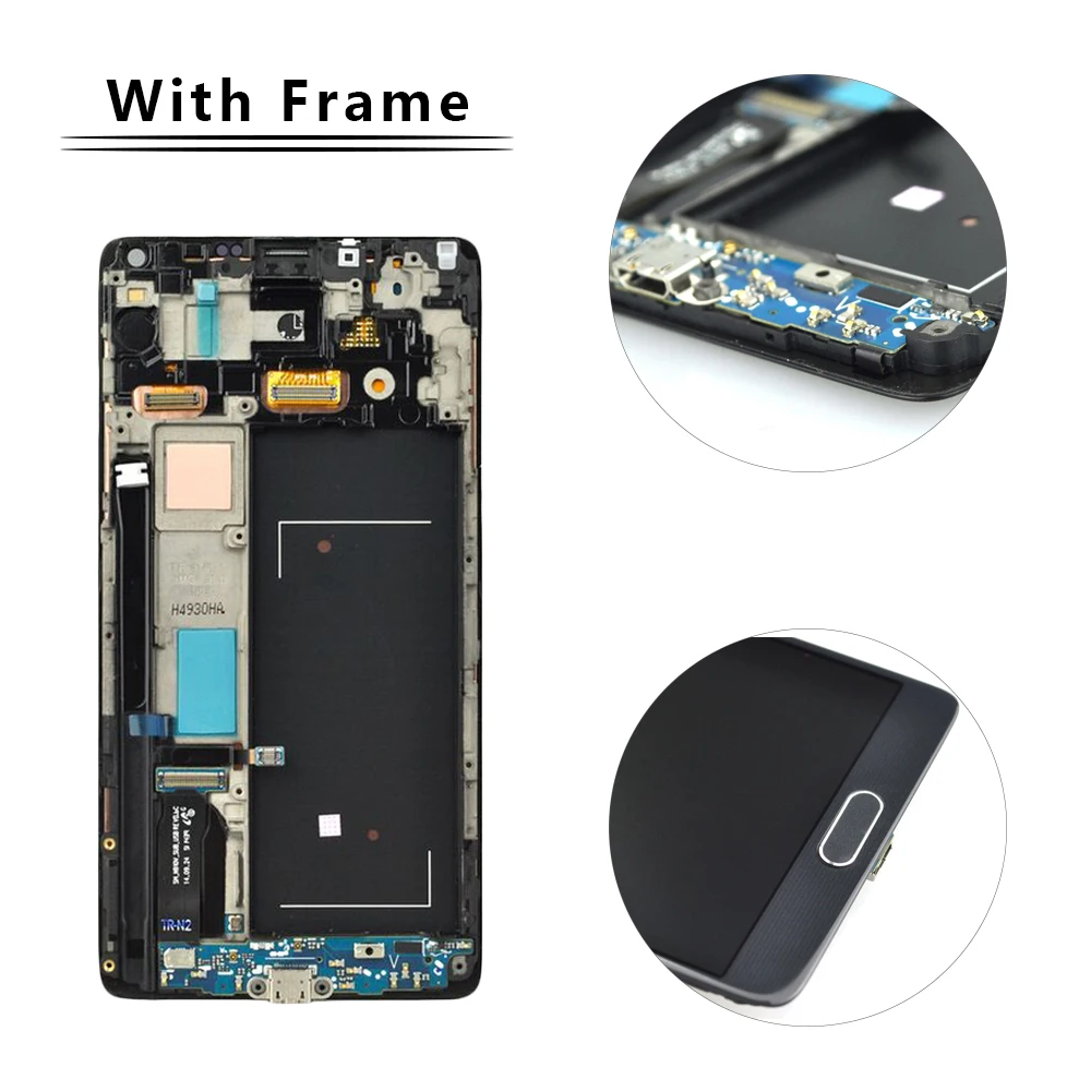 5 7 &quotSuper AMOLED для SAMSUNG Galaxy Note 4 N910A N910F N910H ЖК дисплей сенсорный экран Samsung Note4 с