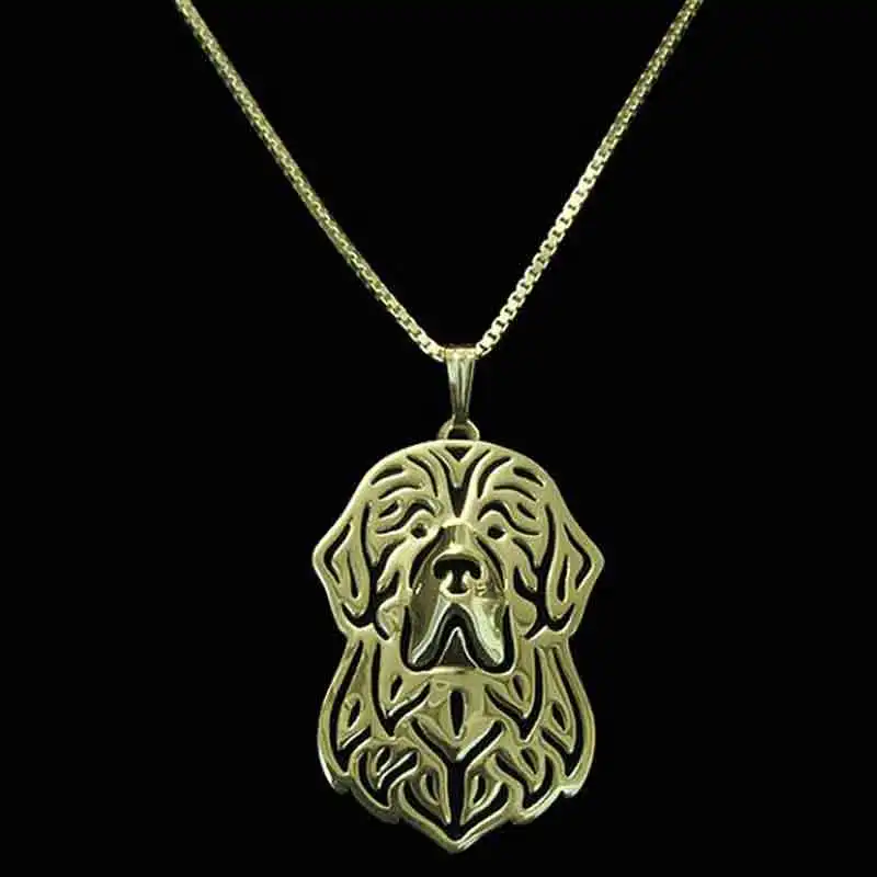 Ожерелье с подвеской для собак Newfoundland золотой цвет любителей домашних животных