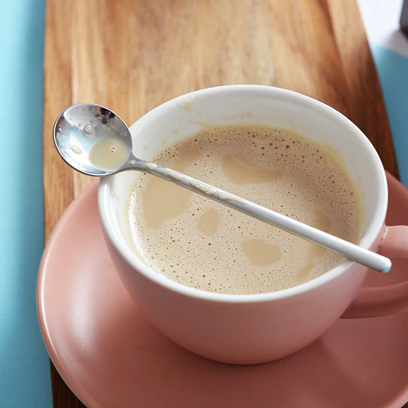 LIRUIKA 1 PCS Rose Gold Stainless Steel Tea Spoon High Quality Tableware Vintage Small Spoons Mini Coffee | Дом и сад