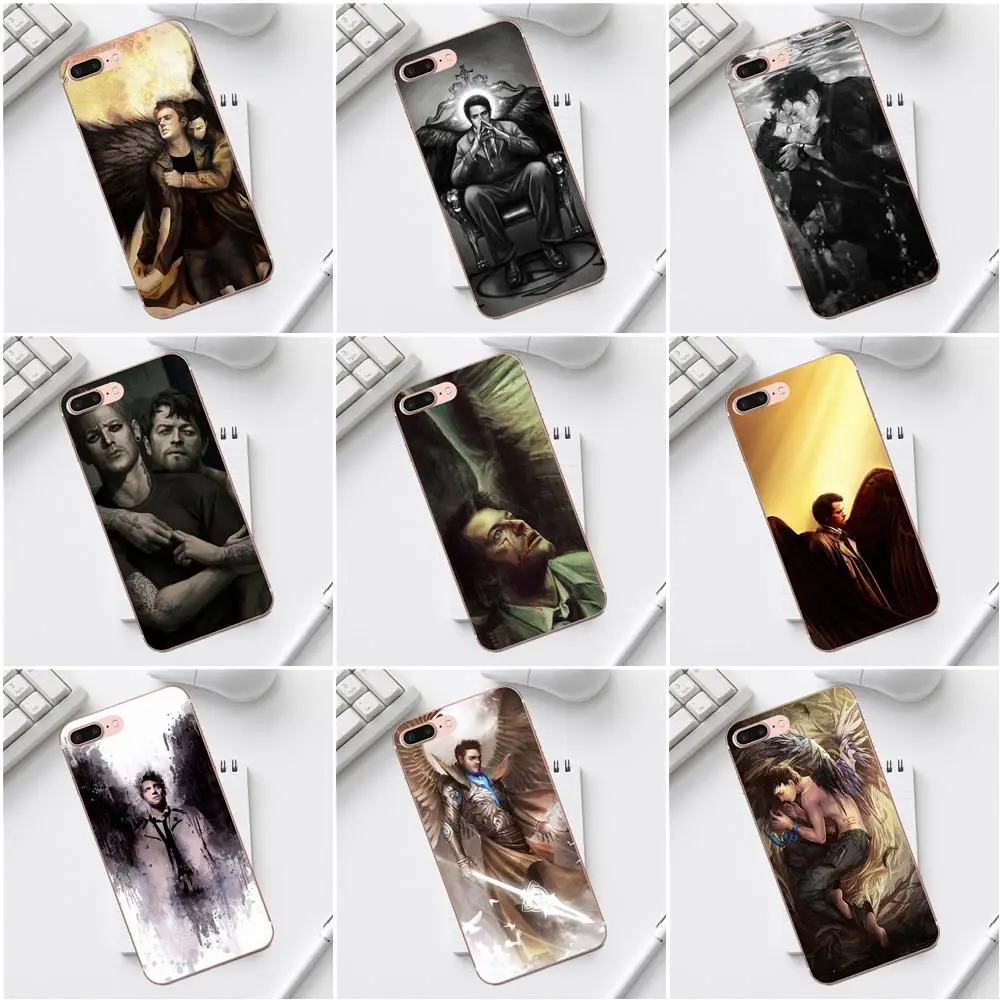 Сверхъестественное искусство кастиеля для iPhone 4 4S 5 5C SE 6 6S 7 8 Plus X XS Max XR Galaxy A3 A5 J1 J3 J5 J7 TPU стиль
