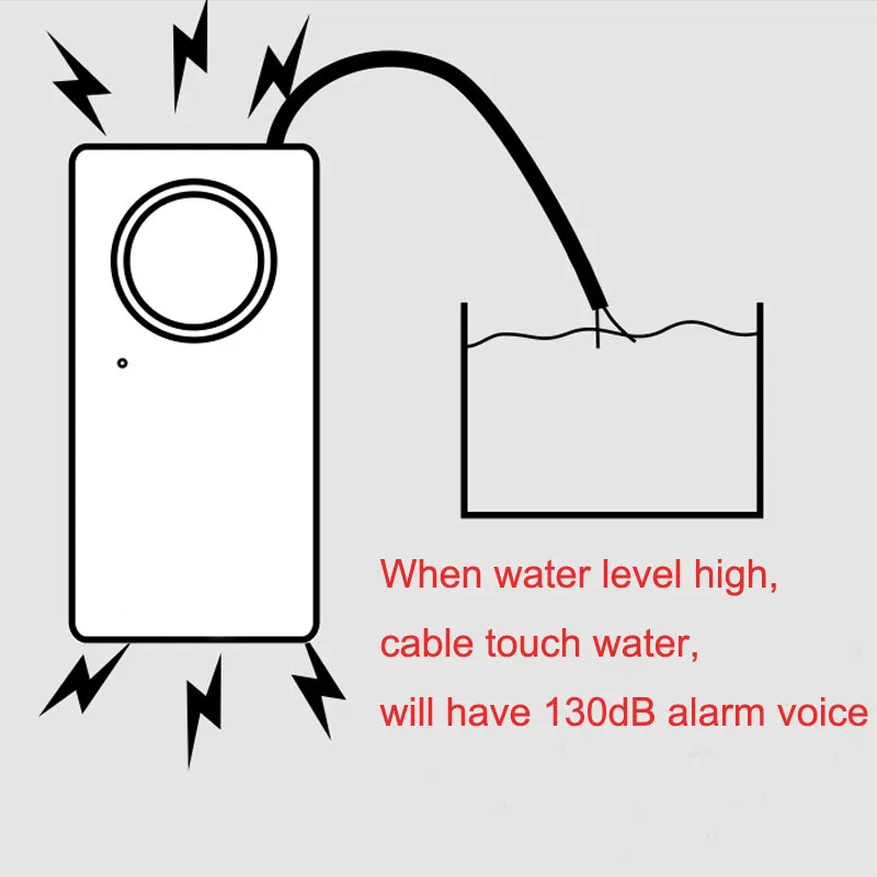 Беспроводной датчик утечки воды перерасхода 130 дБ работает отдельно водная