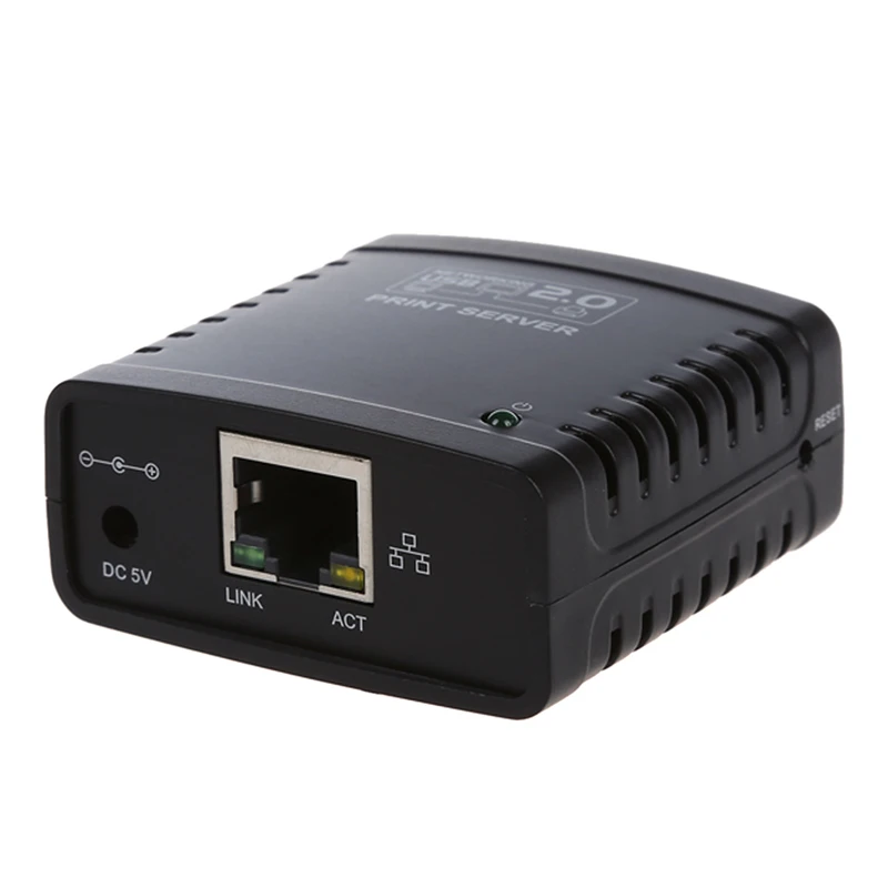 Print Server USB 2.0 Ethernet Network LPR for LAN Networking Printers Share black | Компьютеры и офис