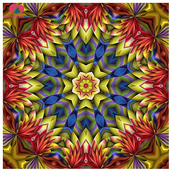 3D квадратная Алмазная картина из смолы 5D, алмазная вышивка, религиозная голубая мандала, рукоделие, мозаика, вышивка крестиком, украшение для дома - Цвет: 12