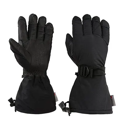 Black Style 1 OZERO теплые зимние перчатки из воловьей кожи для катания на лыжах, ветрозащитные водонепроницаемые спортивные мотоциклетные Зимние перчатки для мужчин и женщин 9008 - Color: Black Style 1