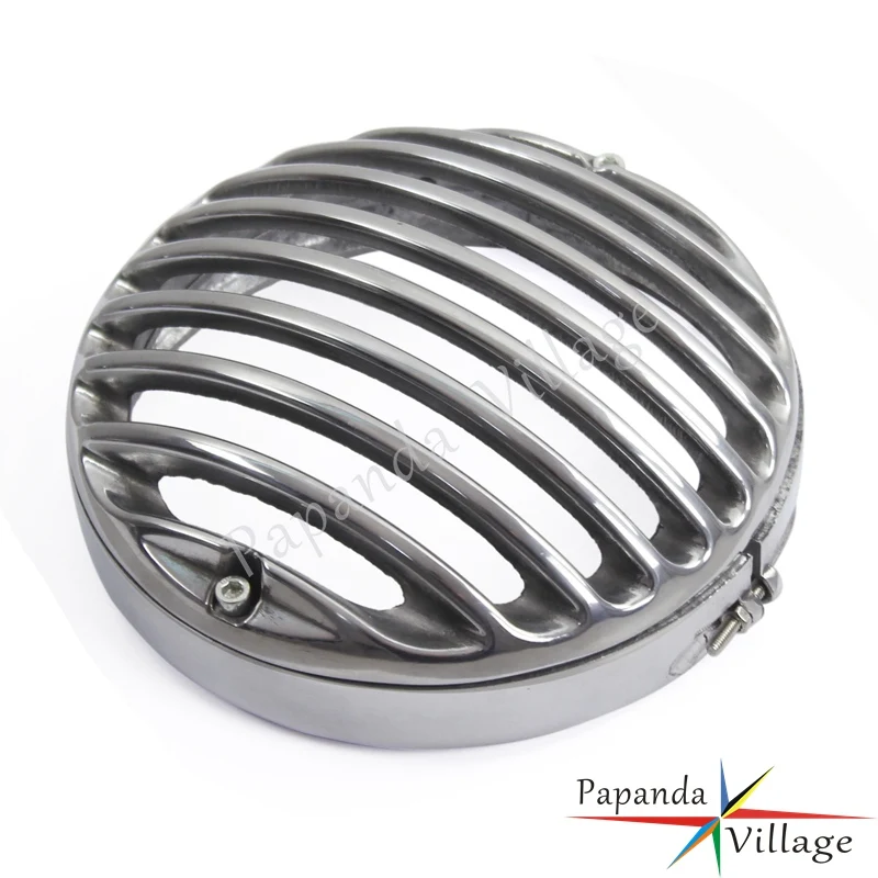 Chrome Черный мотоцикл 5,7" фара гриль крышка протектор для Harley Sportster XL833 XL1200 2004- Touring Trike модели 2009-UP - Цвет: Chrome