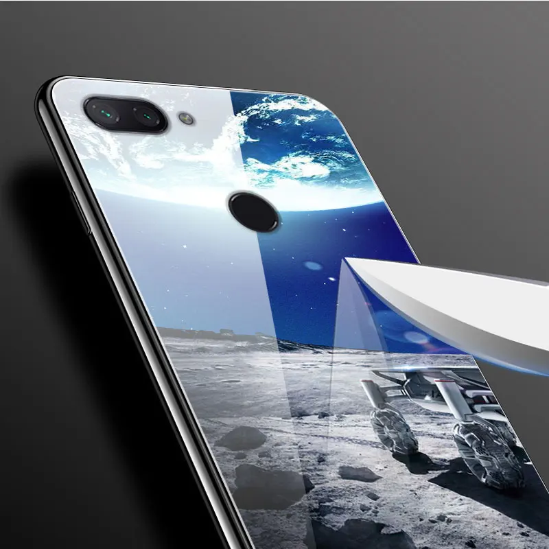 Фото Чехол для Xiaomi Mi 8 Lite, твердая задняя крышка из закаленного стекла для Xiaomi Mi8 Pro, мягкий чехол-бампер из ТПУ Для Xiaomi Mi 8 SE M8 Lite №2