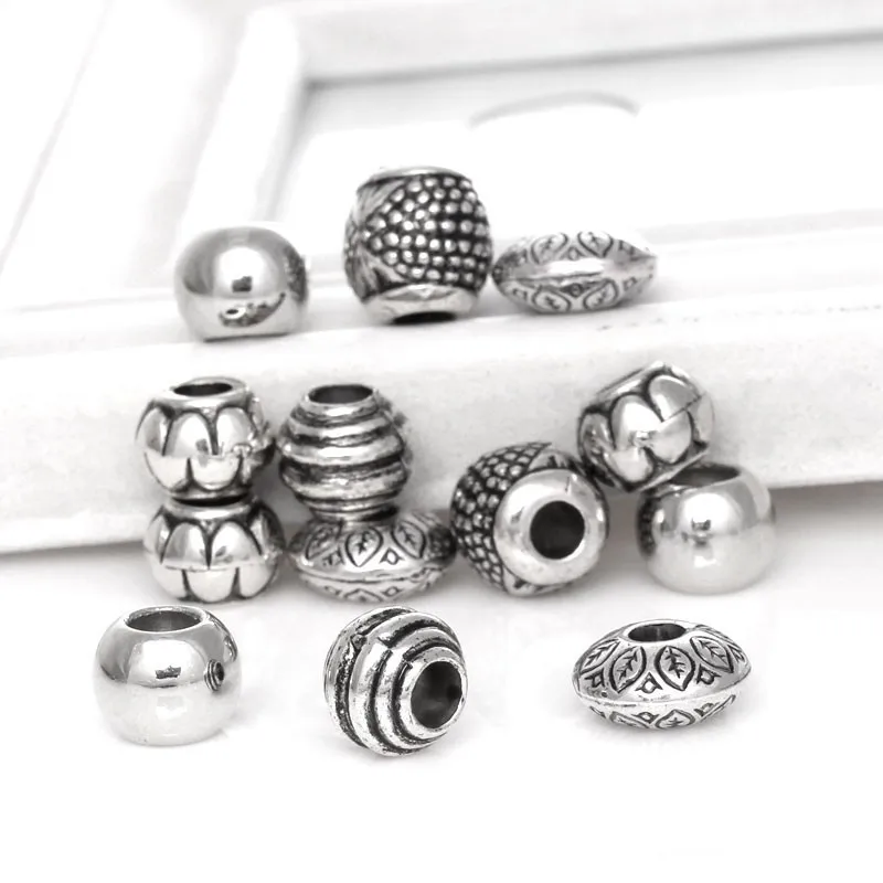 DoreenBeads 50 шт. Смешанные акриловые бусины серебристого цвета разделители