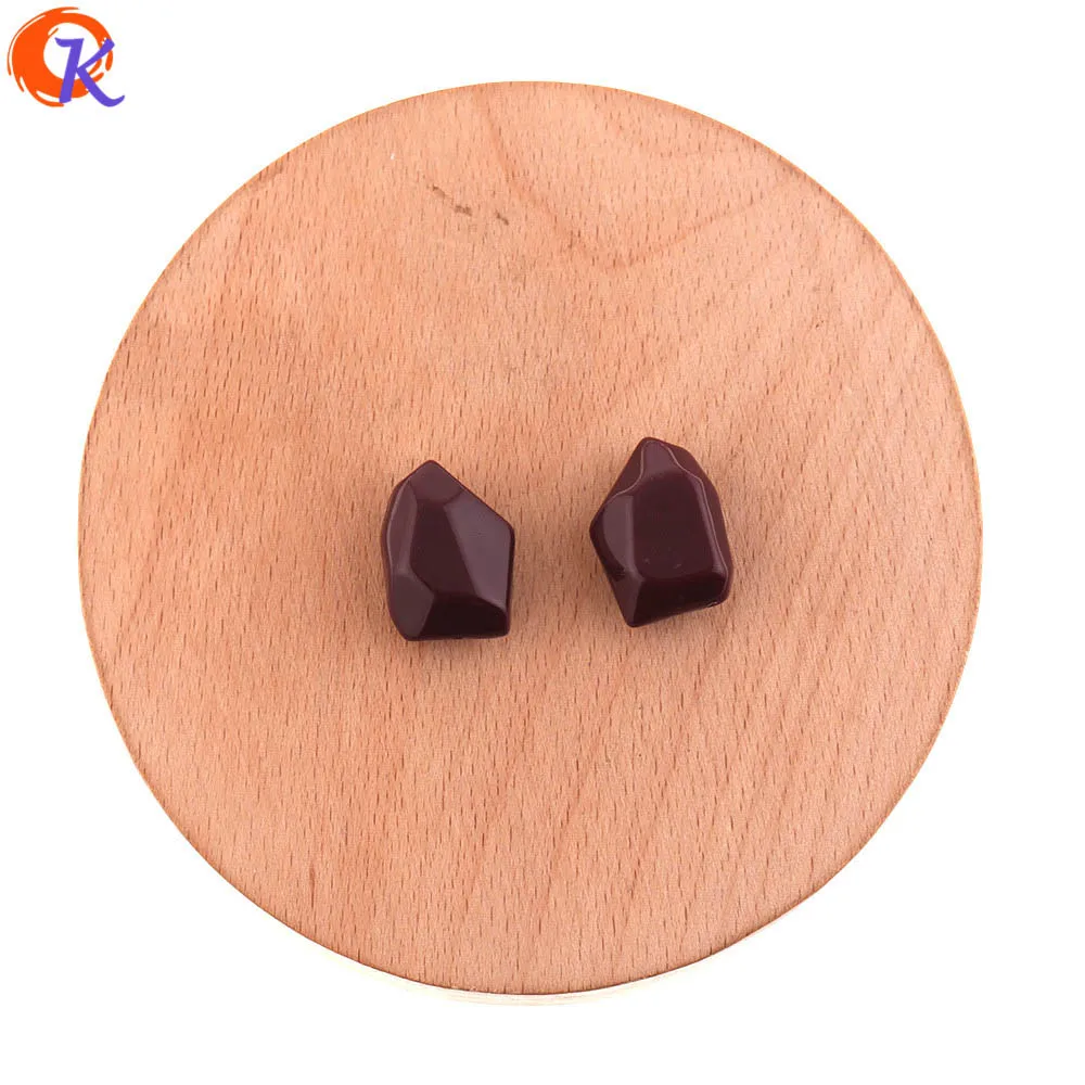 Dark Brown Сердечный дизайн 14*19 мм 200 шт ювелирные изделия аксессуары/акриловые бусины/нерегулярные Форма вам возможность самостоятельно украсить свой телефон/ювелирных изделий/ручная работа/фурнитура для сережек - Цвет: Dark Brown