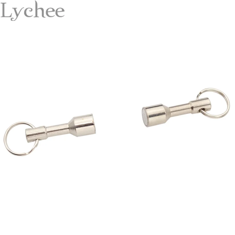 Lychee 1 пара серебряный цвет тест магнит проверка брелок ювелирные изделия серебро