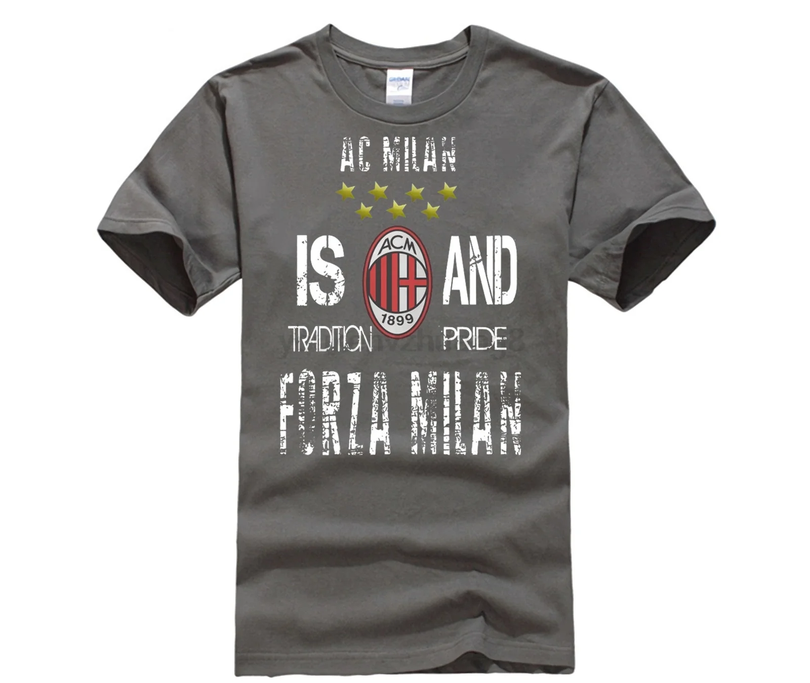 Горячие предложения забавная футболка Ac Milan наша гордость мужская с коротким