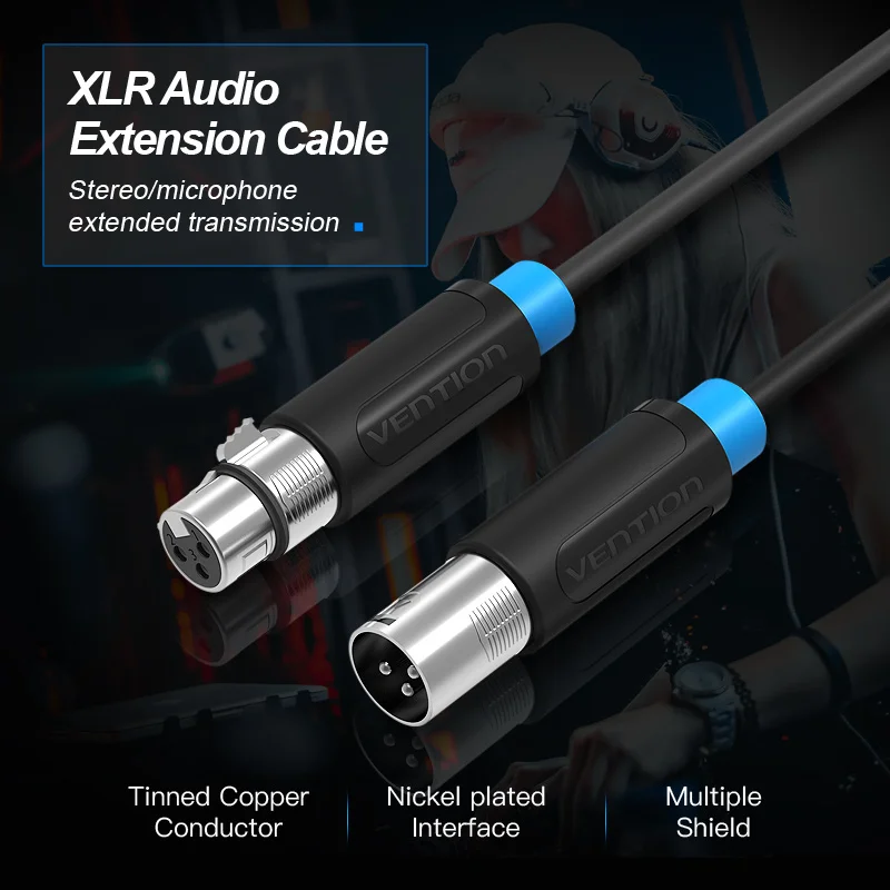 Кабель удлинитель Vention XLR для микрофона и стереокамеры|Кабели VGA| |