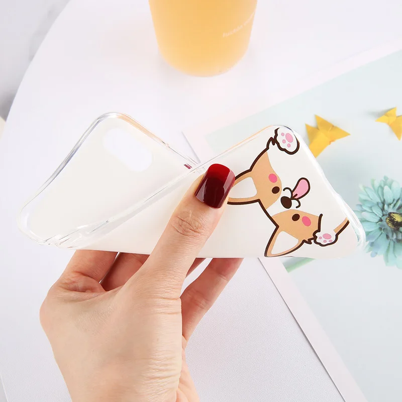 Lovebay прозрачный чехол с животными корги для iPhone 6 6S 7 8 Plus X XS XR XS Max 5 5S SE прозрачные чехлы для телефона собаки мягкая задняя крышка из ТПУ